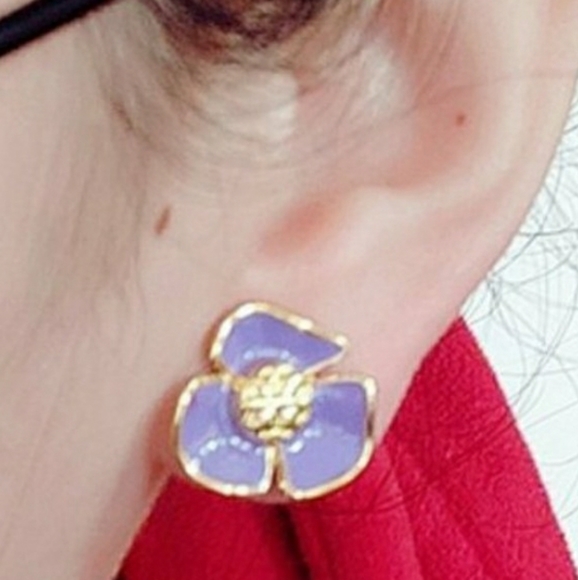Tory Burch Enamel "Fleur" Earrings, Final PRICE - Picture 7 of 7
